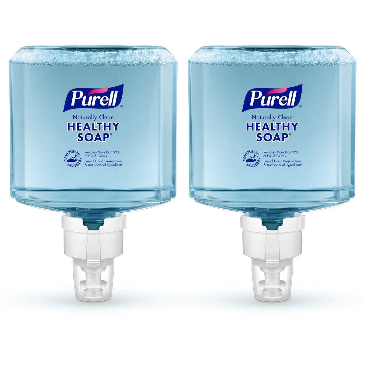 PURELL® ES8 CRT HEALTHY SOAP&trade; Naturally Clean Foam - 1.27 quart - Dirt Remover, Kill Germs - Skin - Blue - Preservative-free, Paraben-free, Phthalate-free, Dye-free, Bio-based - 2 / Carton