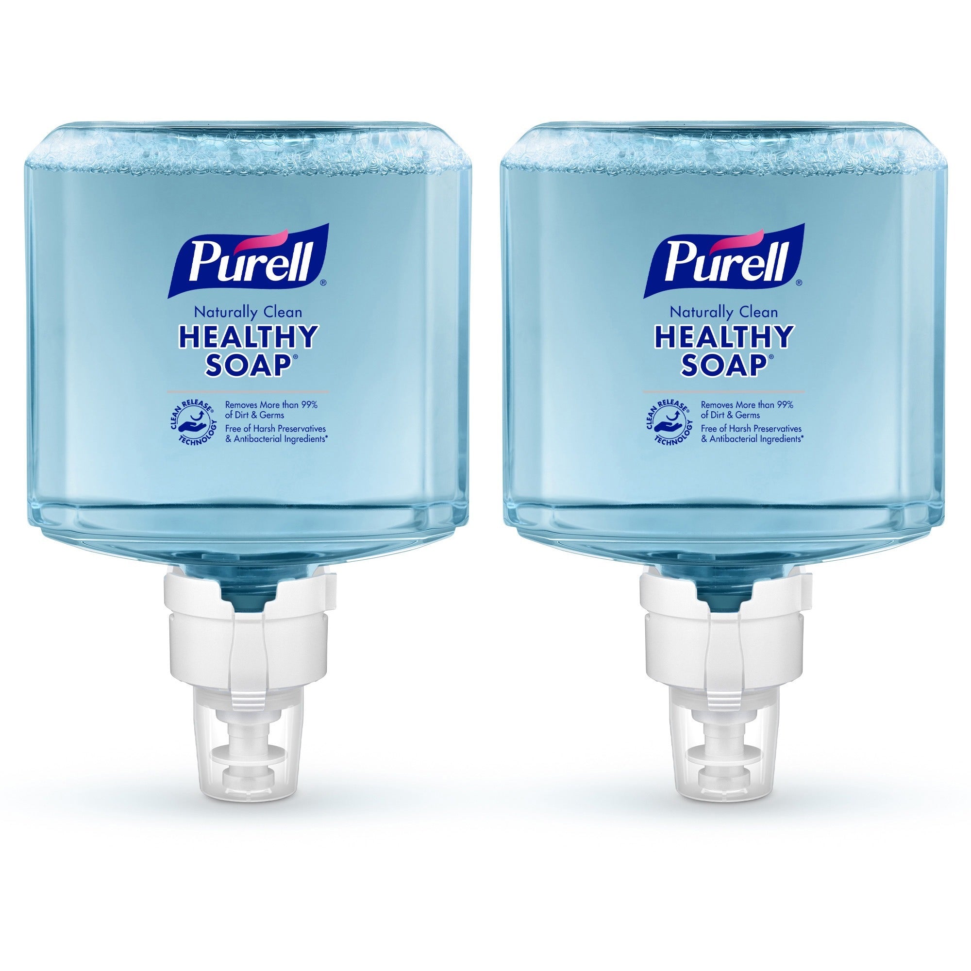 PURELL® ES8 CRT HEALTHY SOAP&trade; Naturally Clean Foam - 1.27 quart - Dirt Remover, Kill Germs - Skin - Blue - Preservative-free, Paraben-free, Phthalate-free, Dye-free, Bio-based - 2 / Carton