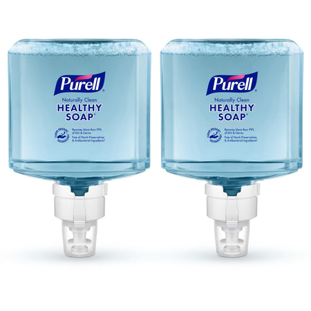 PURELL® ES8 CRT HEALTHY SOAP&trade; Naturally Clean Foam - 1.27 quart - Dirt Remover, Kill Germs - Skin - Blue - Preservative-free, Paraben-free, Phthalate-free, Dye-free, Bio-based - 2 / Carton
