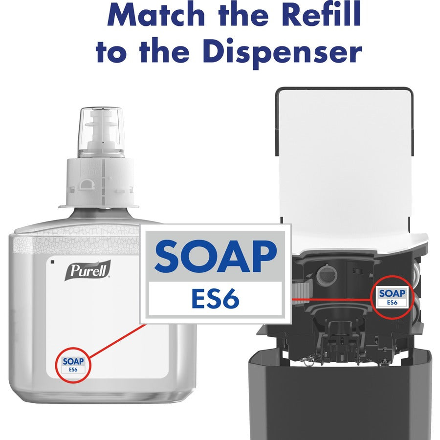 PURELL® ES6 HEALTHY SOAP™ Fresh Scent Foam - Fresh Scent - 1.27 quart - Dirt Remover, Kill Germs - Skin - Moisturizing - Blue - Dye-free, Pleasant Scent, Bio-based, Phthalate-free, Paraben-free, Triclosan-free - 2 / Carton