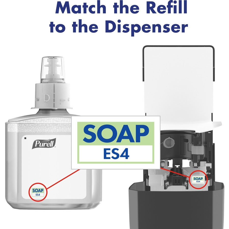 PURELL® HEALTHY SOAP™ ES4 Fresh Scent Foam Refill - Fresh Scent - 1.27 quart - Dirt Remover, Kill Germs - Hand, Skin - Moisturizing - Blue - Dye-free, Pleasant Scent, Bio-based, Phthalate-free, Paraben-free, Triclosan-free - 2 / Carton
