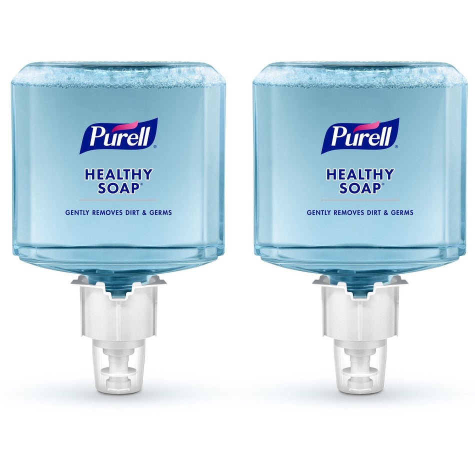 PURELL® HEALTHY SOAP&trade; ES4 Fresh Scent Foam Refill - Fresh Scent - 1.27 quart - Dirt Remover, Kill Germs - Hand, Skin - Moisturizing - Blue - Dye-free, Pleasant Scent, Bio-based, Phthalate-free, Paraben-free, Triclosan-free - 2 / Carton