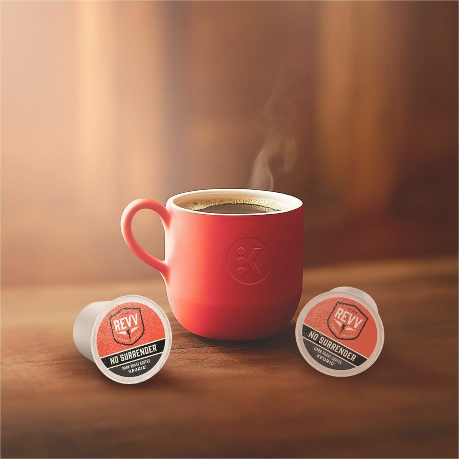 revv® K-Cup Pod No Surrender Keurig Single-Serve Pods Dark Roast Coffee 24 Count - Compatible with Brewer