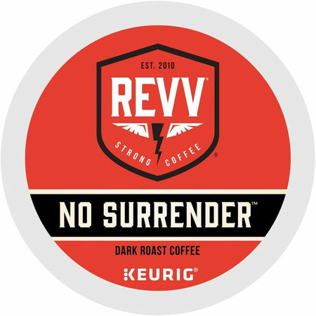 revv® K-Cup Pod No Surrender Keurig Single-Serve Pods Dark Roast Coffee 24 Count - Compatible with Brewer