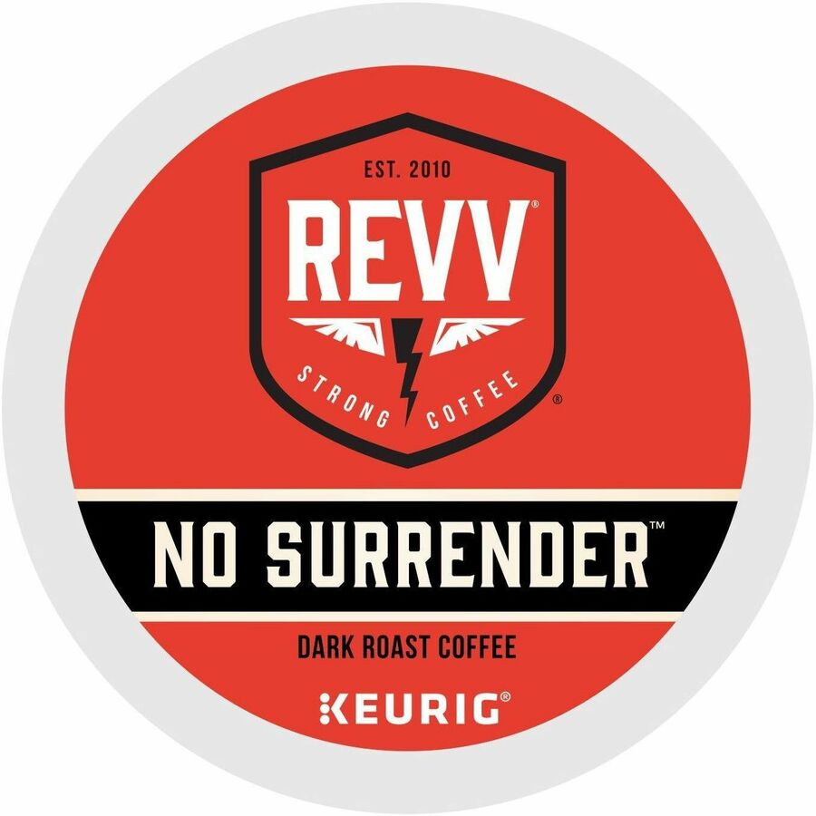 revv® K-Cup, Pod No Surrender Keurig Single-Serve K-Cup Pods, Dark Roast Coffee, 24 Count - Compatible with Keurig Brewer - Dark - K-Cup, Pod - Kosher - 24 / Pack