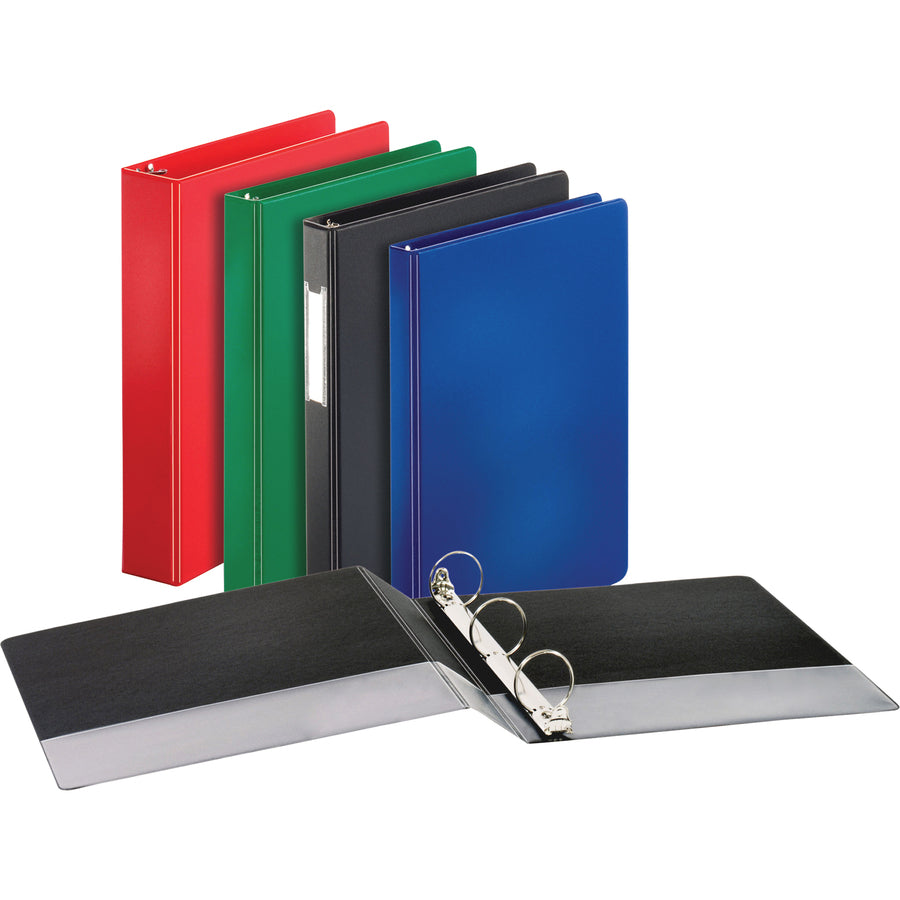 Business Source Basic Round Ring Binders: 1/2" Capacity, Letter Size, 125 Sheet Capacity
