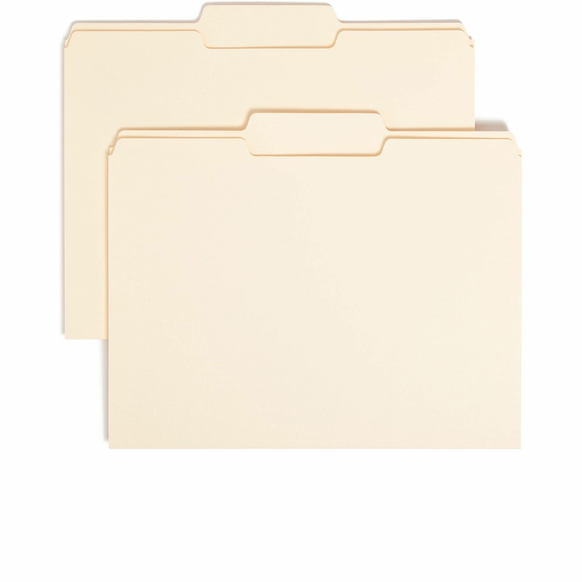 Smead 1/3 Tab Cut Letter Recycled Top Tab File Folder - 8 1/2" x 11" - 3/4" Expansion - Top Tab Location - Center Tab Position - 11 pt. - 1 Plys - Manila - Sturdy - 10% Recycled - 100/Box - 5 / Carton