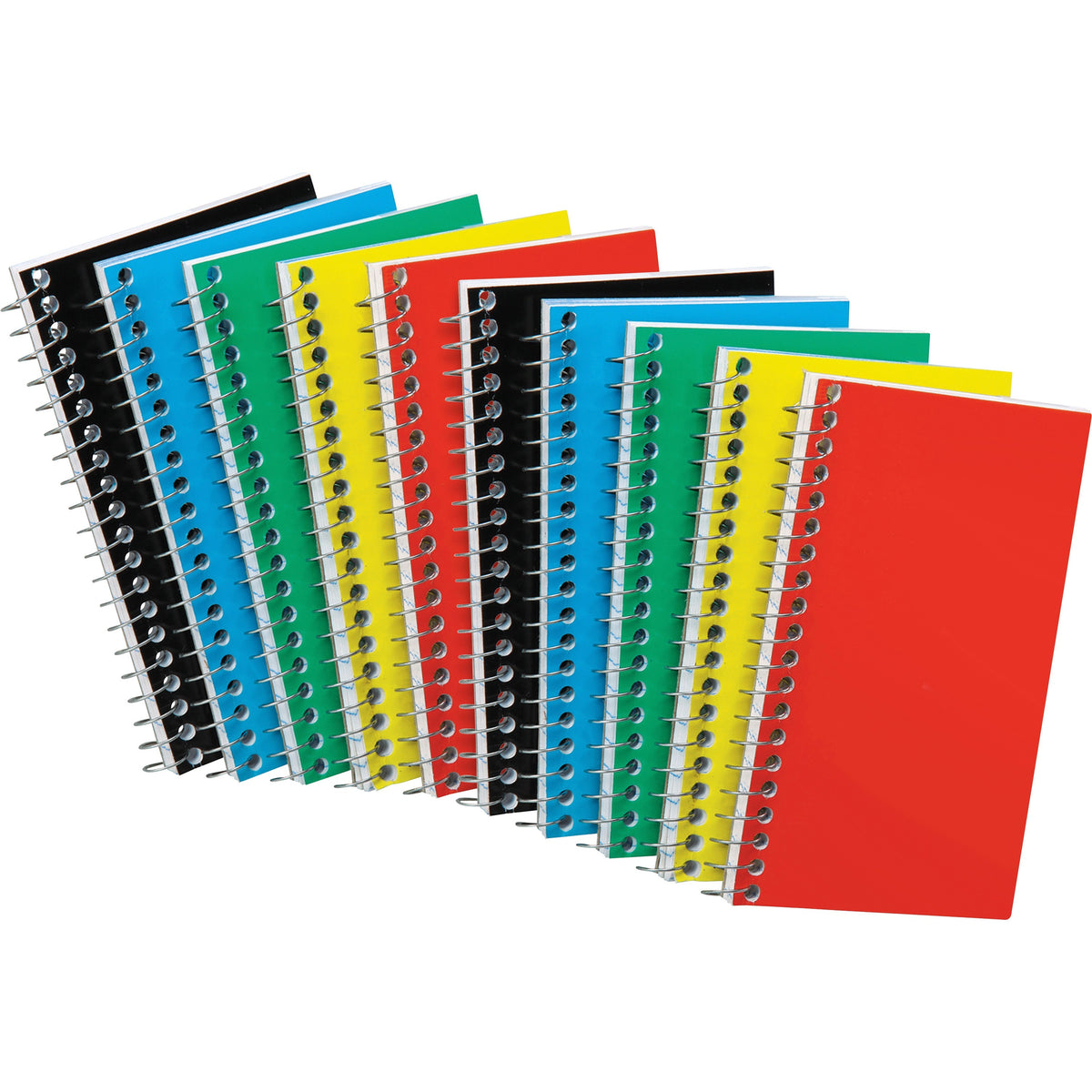Ampad Sidebound Memo Notebooks - 50 Sheets - Wire Bound - 5" x 3" Sheet Size - White Paper - Assorted Pressboard Cover - Mediumweight, Rigid - 10 / Bundle