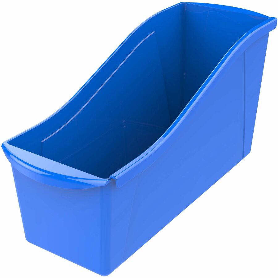 Storex Storex Multiuse Bins Blue 6/pkg - 7" Height x 5.30" Width x 14.30" Length - Blue - Plastic - 6 / Pack