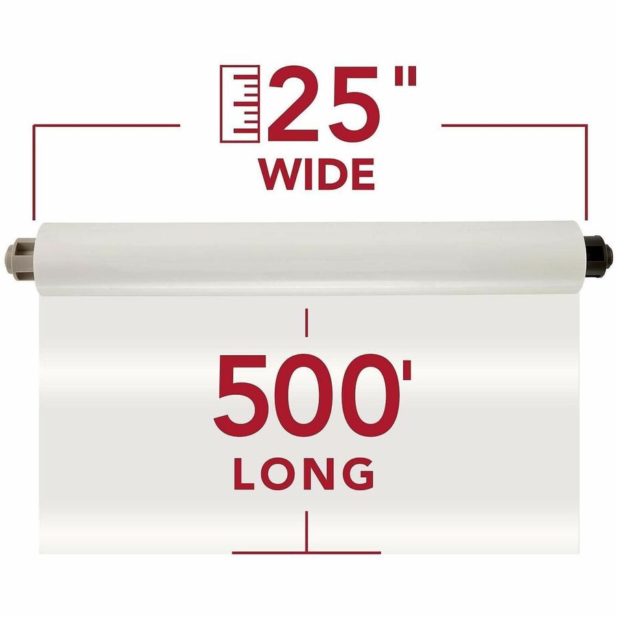 GBC EZLoad NAP II Low Temp Laminating Roll Film - Glossy Finish - 25" x 500 ft - 1.5 mil - Clear