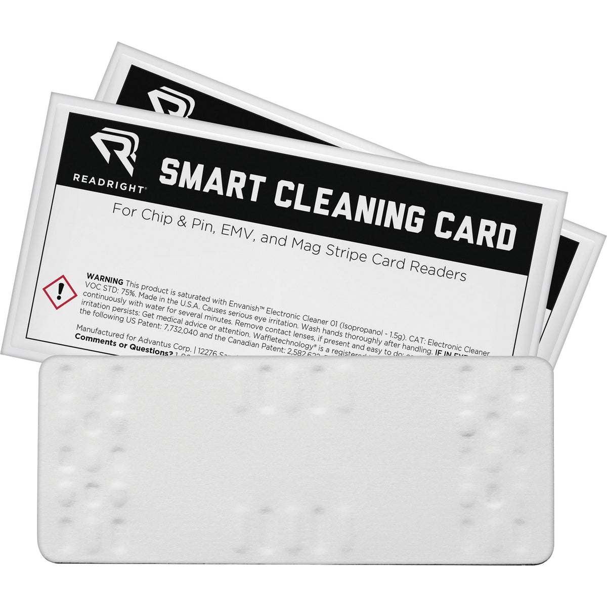 Read Right Smart Cleaning Card - For Multipurpose - White - 10 / Pack