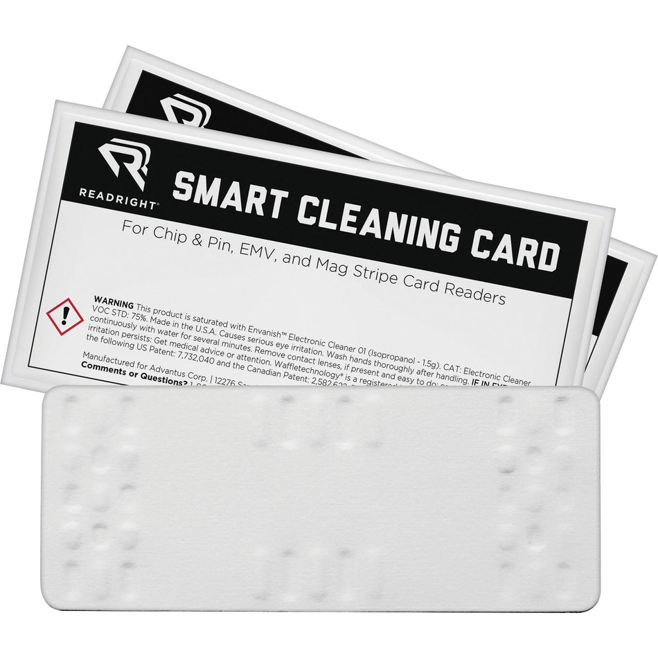 Read Right Smart Cleaning Card - For Multipurpose - White - 10 / Pack
