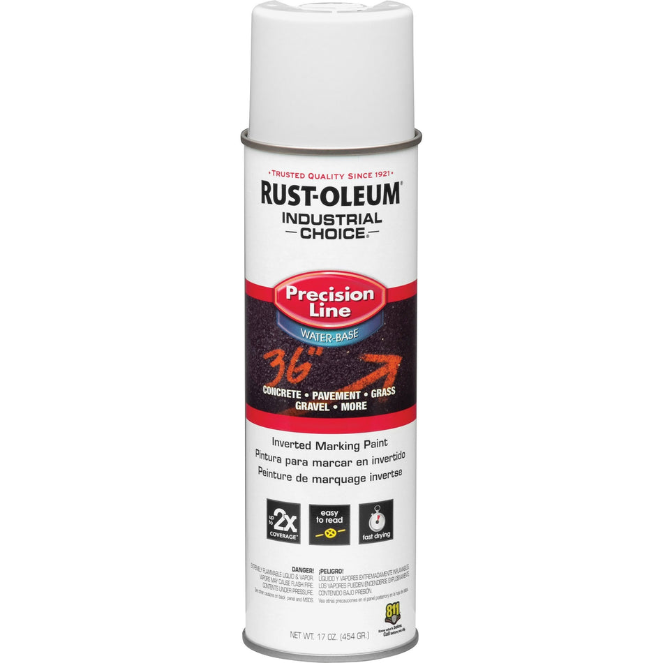 Rust-Oleum Industrial Choice Precision Line Marking Paint - 1 Color(s) - White - 17 fl oz - 12 / Carton
