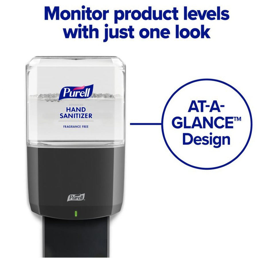 PURELL® ES6 Touch-Free Hand Sanitizer Dispenser, Graphite (6424-01) - Automatic - 1.27 quart Capacity - Support 4 x C Battery - Locking Mechanism, Durable, Wall Mountable, Touch-free - Graphite - 1 Each
