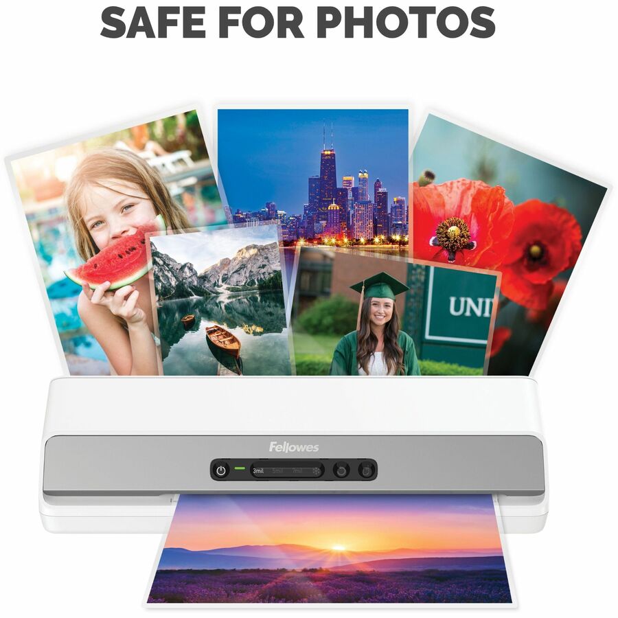 Fellowes Letter-Size Thermal Laminating Pouches - Sheet Size Supported: Letter 8.50" Width x 11" Length - Laminating Pouch/Sheet Size: 9" Width x 5 mil Thickness - Glossy - for Document - Photo-safe, Durable - Clear - 50 / Pack