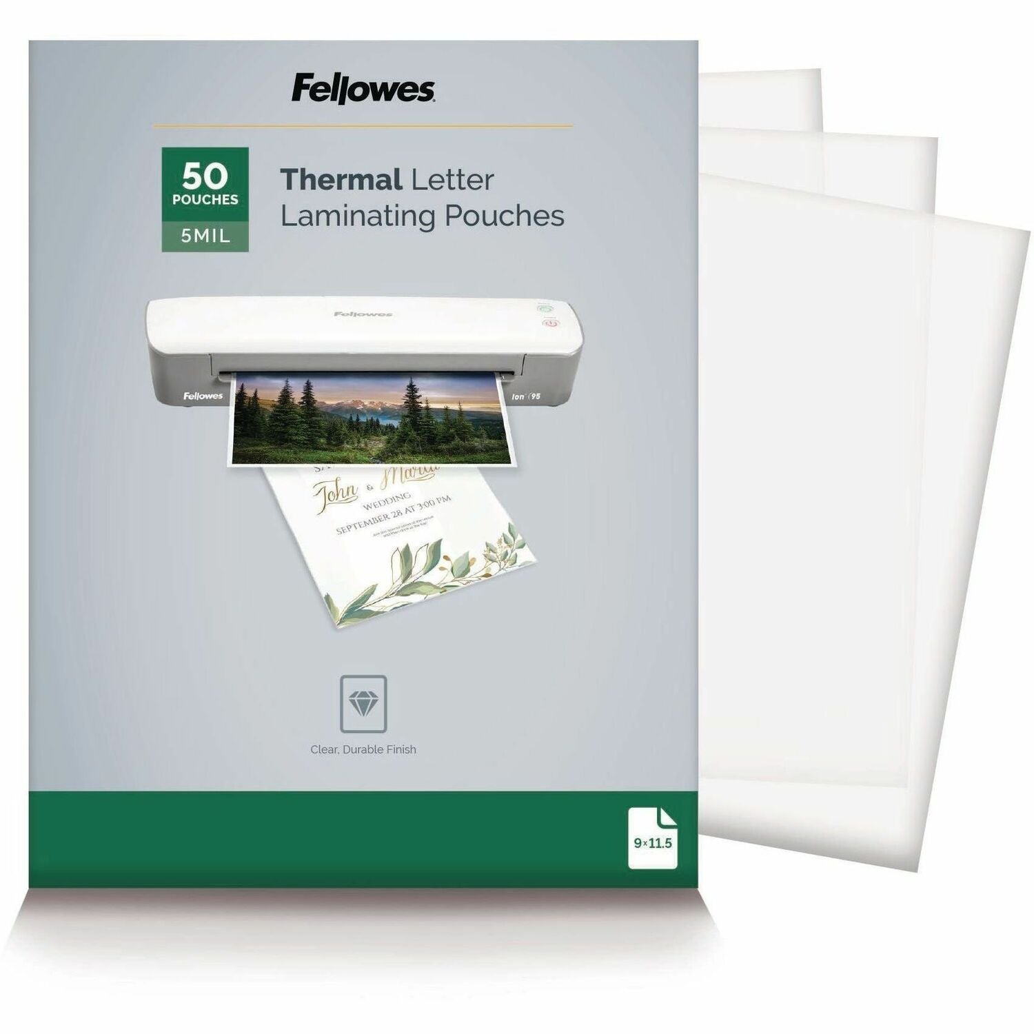 Fellowes Letter-Size Thermal Laminating Pouches - 1500