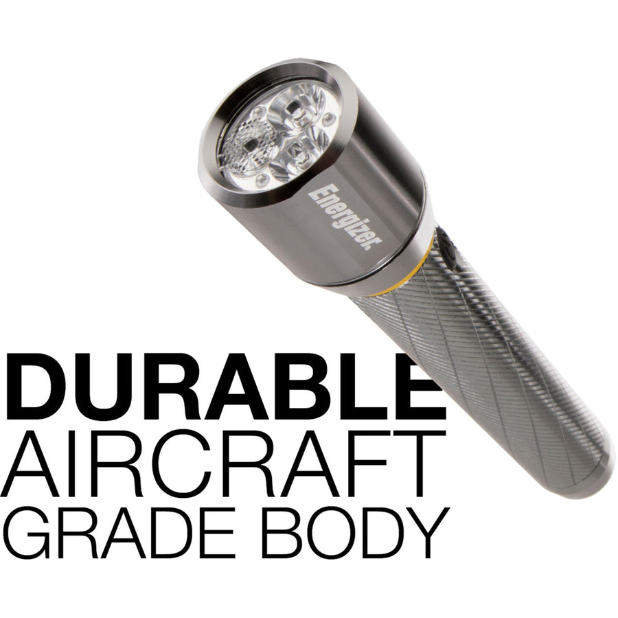 Energizer Vision HD Metal Flashlight: Digital Focus, 400 lm LED, Water Resistant