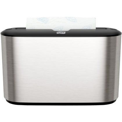 TORK Xpress Countertop Multifold Hand Towel Dispenser - Stainless Steel Compact Design - Paper Dispensers