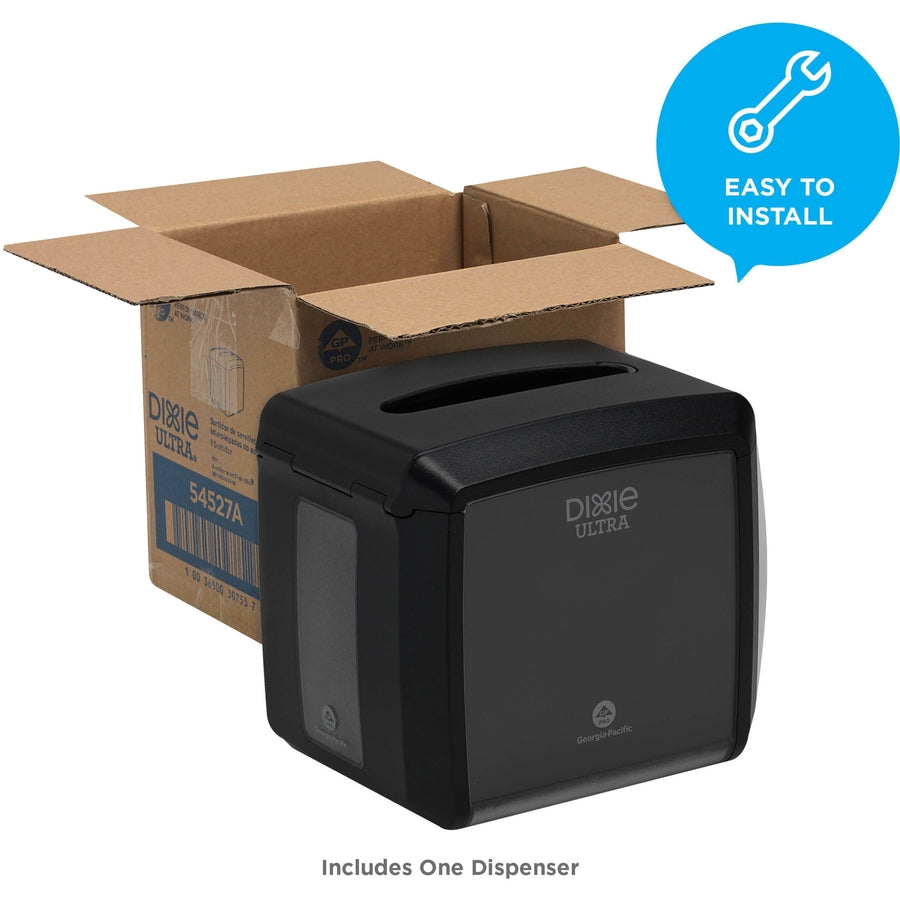 Dixie Ultra® Interfold Napkin Dispenser - 275 Napkins - Black - Non-slip Base