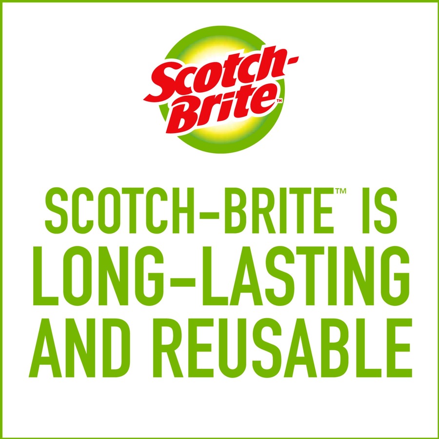 Scotch-Brite StayFresh Sponge - 5.8" Height x 4.6" Width x 4.6" Depth - 4 / Pack - Cellulose - Assorted