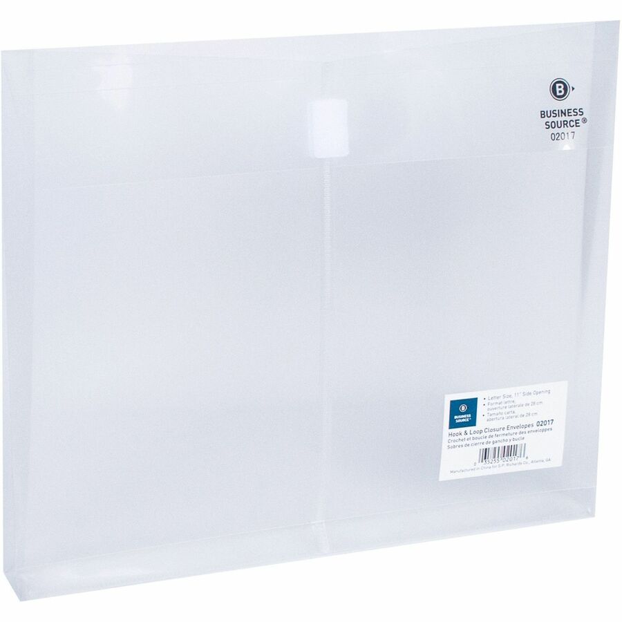 Business Source Letter File Pocket - 8 1/2" x 11" - 1" Expansion - Clear - 1 Each