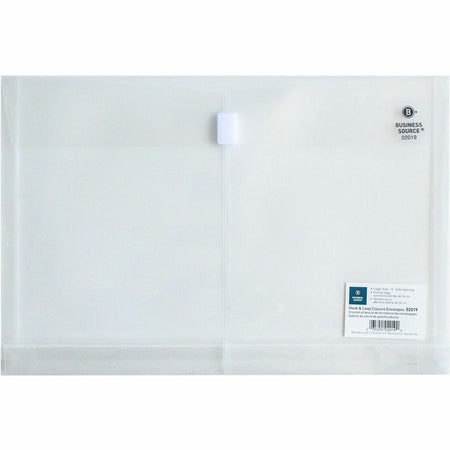 Business Source Legal File Pocket - 8 1/2" x 14" - 1" Expansion - Clear - 1 Each