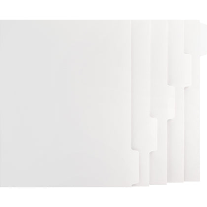 Business Source Printer Economy Index Dividers - 5 Tab Set White 50/Box - Divider