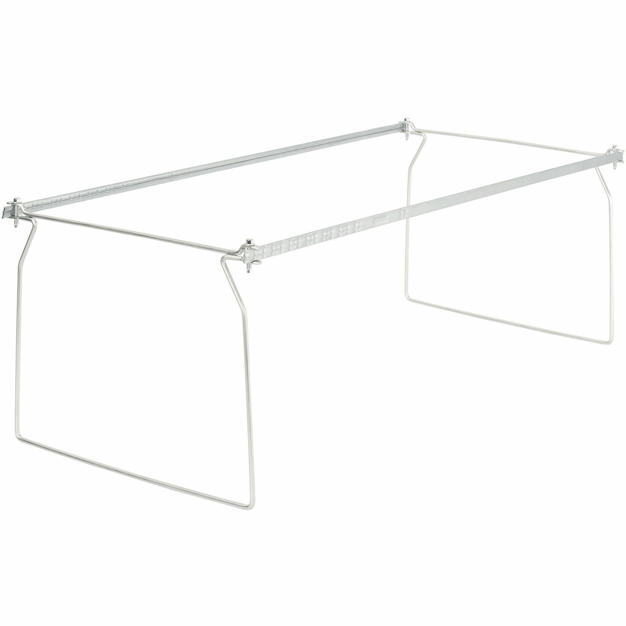 Business Source Premium File Folder Frames - Letter - Metal - Stainless Steel - 6 / Box