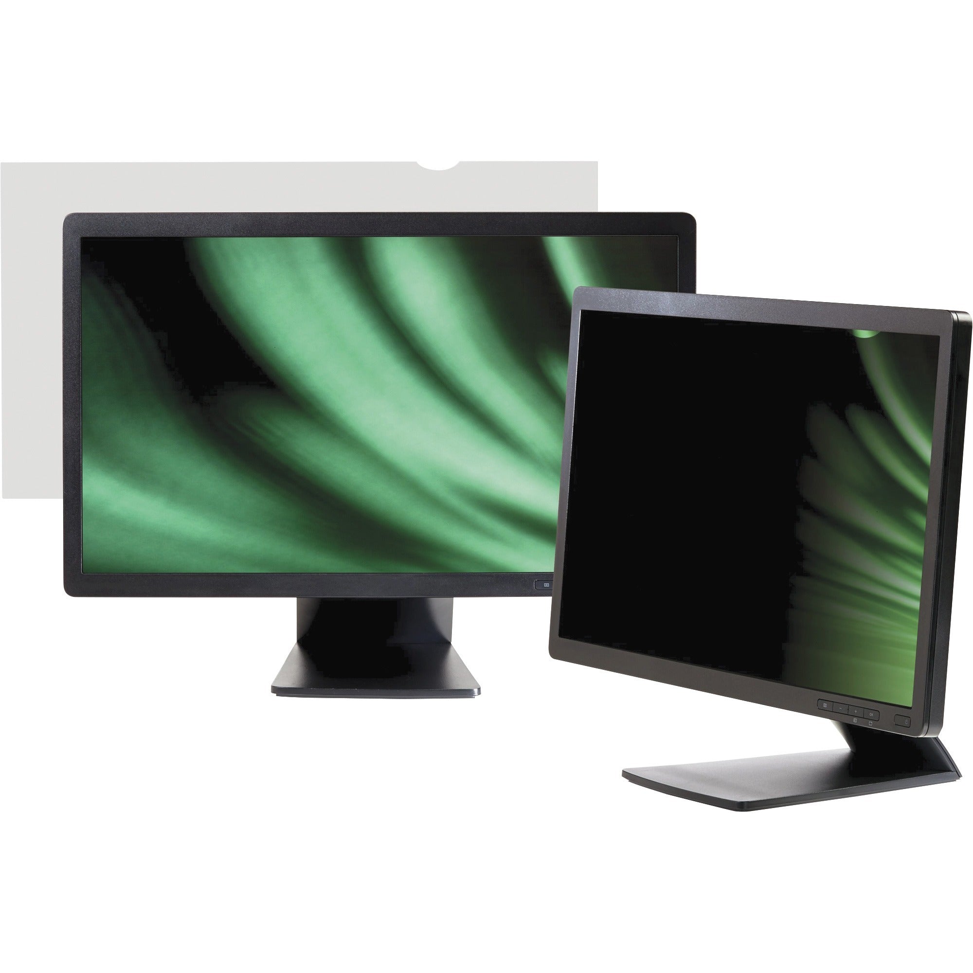 Business Source Widescreen Frameless Privacy Filter Black - For 22" Widescreen LCD Monitor - 16:10 - Damage Resistant - Anti-glare - 1 Each