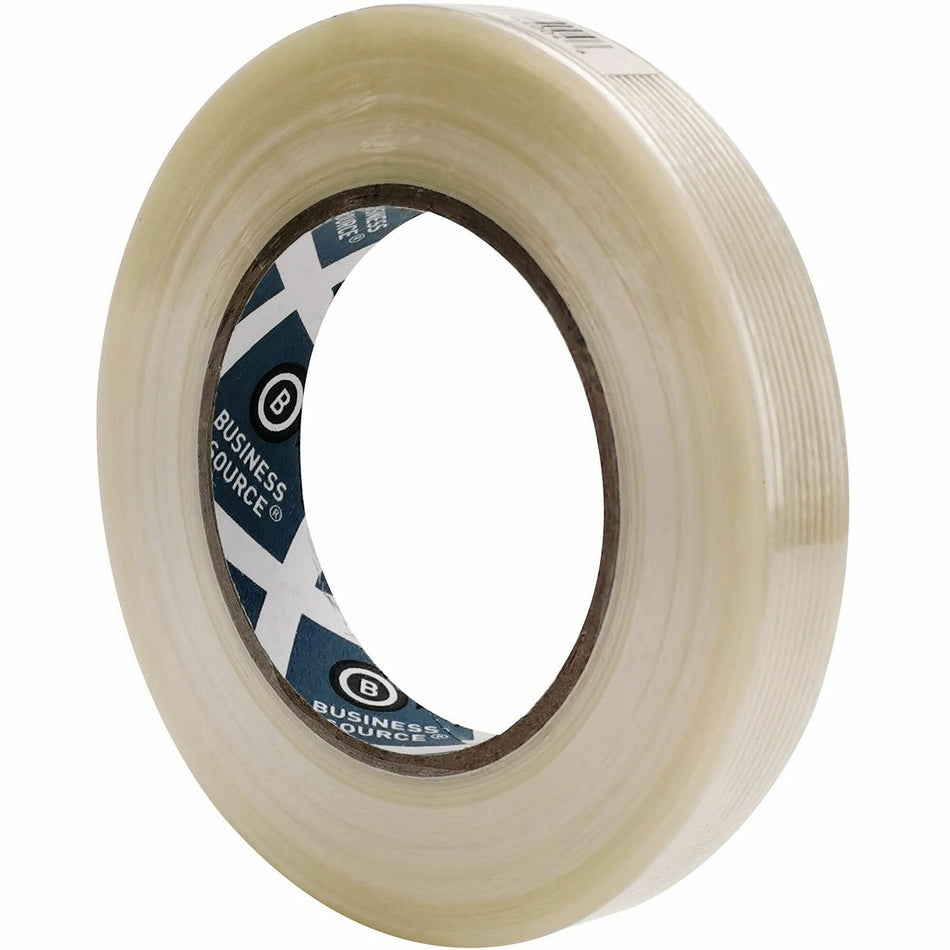 Business Source Filament Tape - 60 yd Length x 0.75" Width - 3" Core - White - Fiberglass Filament - For Reinforcing - 1 Roll