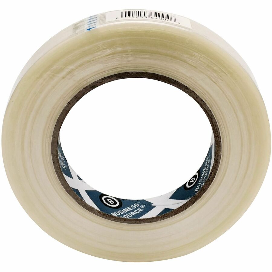 Business Source Filament Tape - 60 yd Length x 0.75" Width - 3" Core - White - Fiberglass Filament - For Reinforcing - 1 Roll
