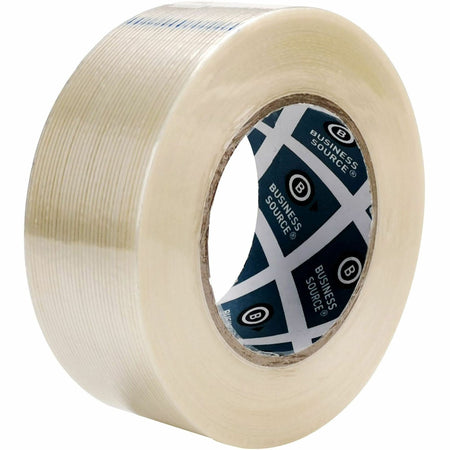 Business Source Filament Tape - 60 yd Length x 2" Width - 3" Core - White - Fiberglass Filament - For Reinforcing - 1 Roll