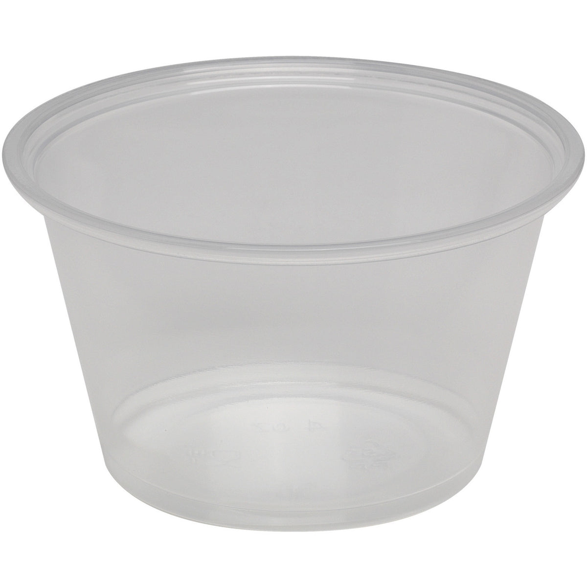 Dixie 4 oz Souffle Cups by GP Pro - 4 fl oz - Clear - Plastic - Sauce - 200/Pack - 12 / Carton