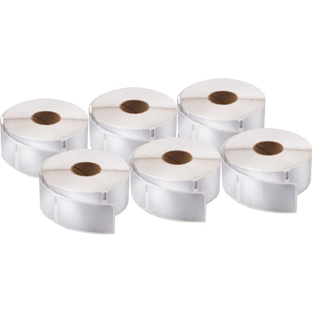 Dymo LabelWriter Labels - 3/4" Height x 2" Width - Rectangle - White - 500 / Roll - 6 / Pack