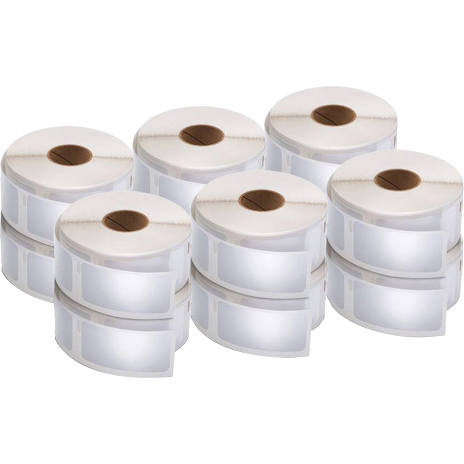Dymo LabelWriter Labels - 1" Height x 2 1/8" Width - Roll - Rectangle - Direct Thermal - White - 500 / Roll - 12 / Pack