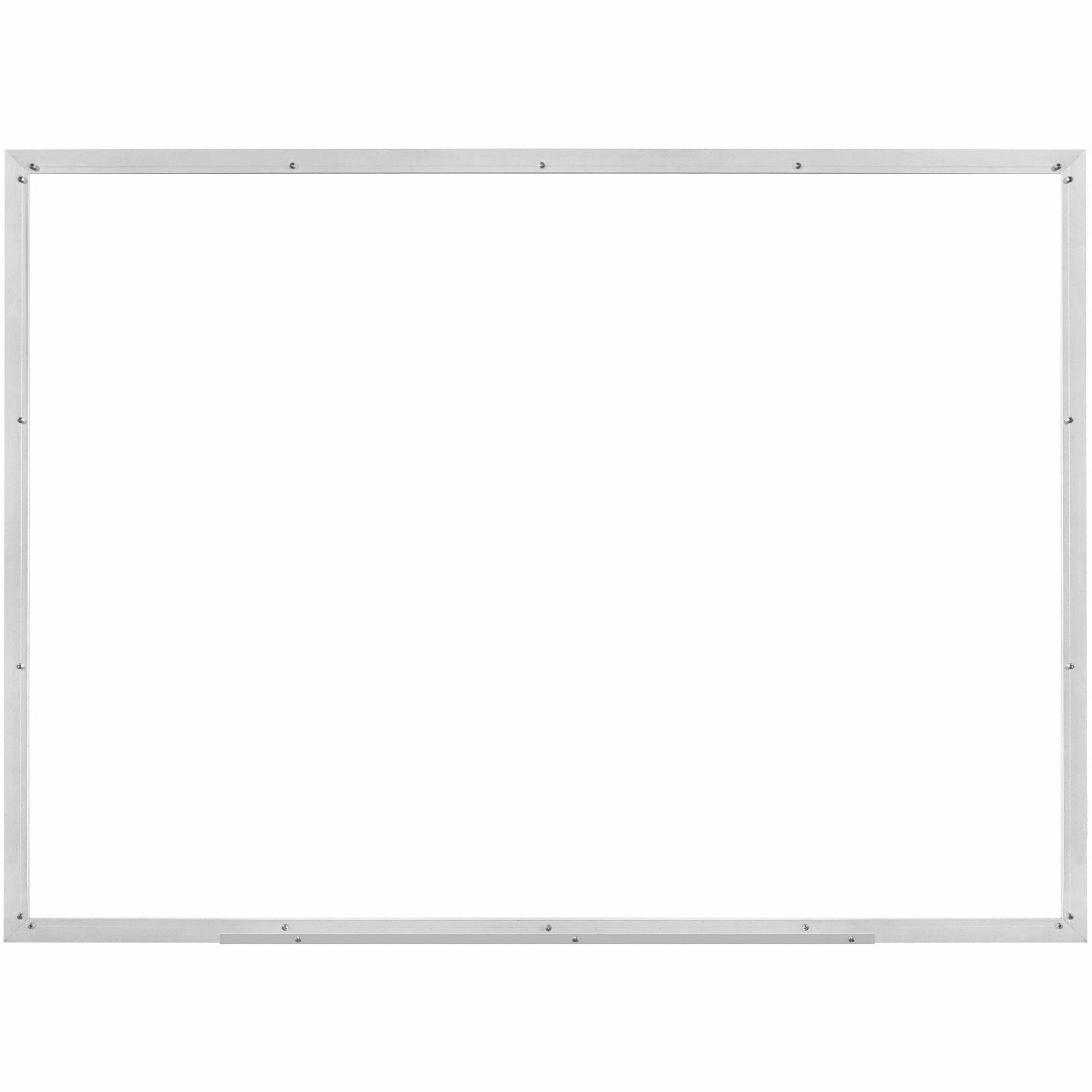 Lorell Dry-erase Board - 48" (4 ft) Width x 36" (3 ft) Height - White Styrene Surface - White Aluminum Frame - Rectangle - 1 Each