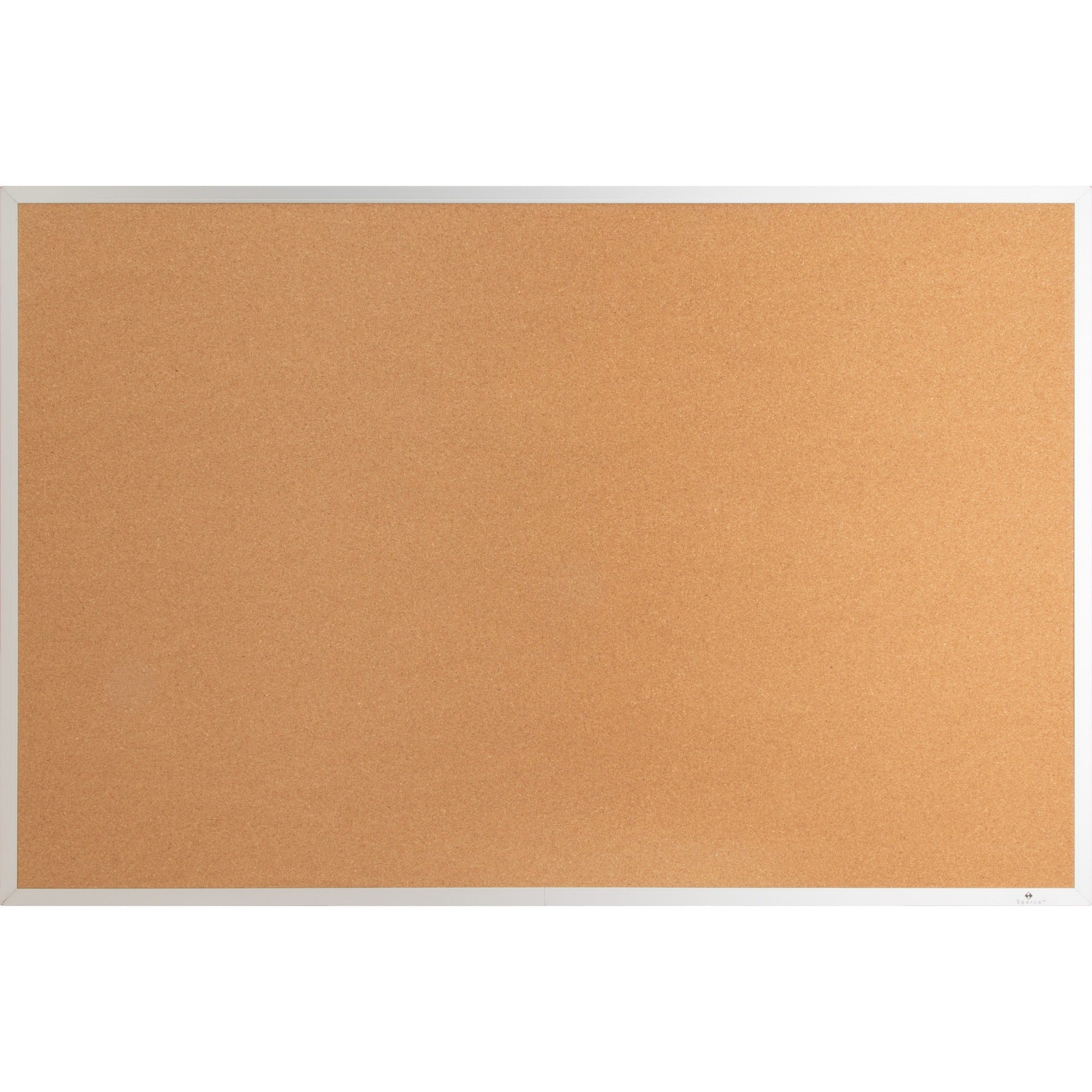 Lorell Bulletin Board - 24" Board Height x 36" Board Width - Cork Surface - Long Lasting, Warp Resistant - Brown Aluminum Frame - 1 Each