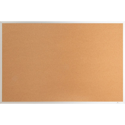 Lorell Bulletin Board: 24x36 Cork Surface - Warp Resistant - Brown Aluminum Frame - Boards
