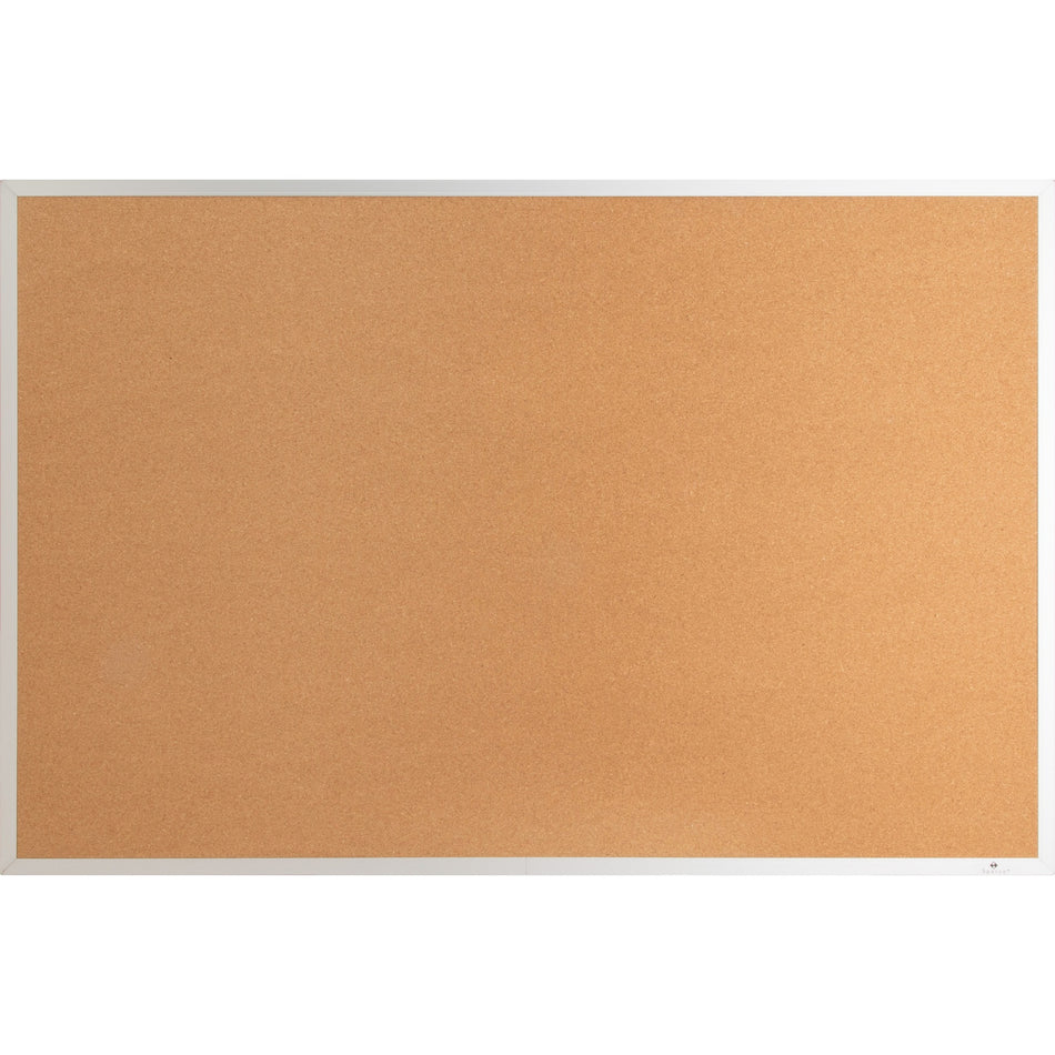 Lorell Bulletin Board - 24" Board Height x 36" Board Width - Cork Surface - Long Lasting, Warp Resistant - Brown Aluminum Frame - 1 Each