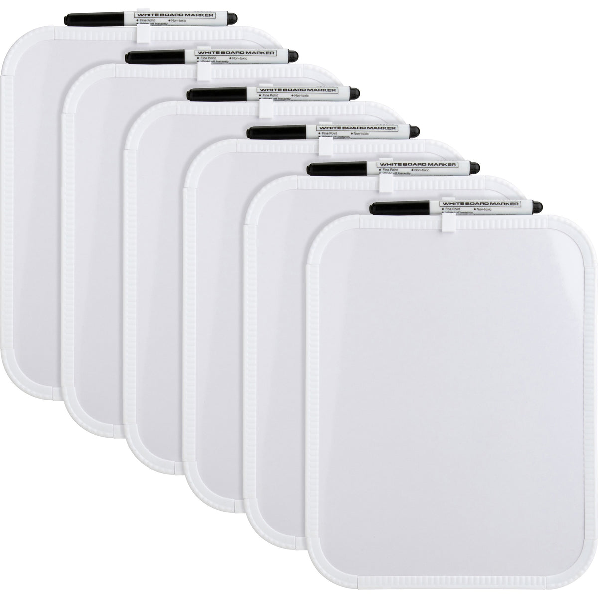 Lorell Personal Whiteboards: 11x8.5’’ White Melamine Surface - Dry Erase Boards
