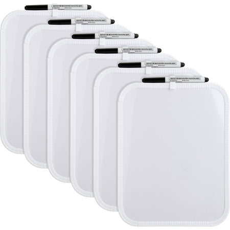 Lorell Personal Whiteboards: 11x8.5’’ White Melamine Surface - Dry Erase Boards