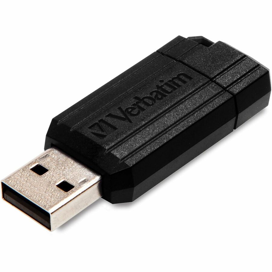 Microban 32GB PinStripe USB Flash Drive Business Pack - 32 GB - USB 2.0 Type A - Black - Lifetime Warranty - 10 / Pack