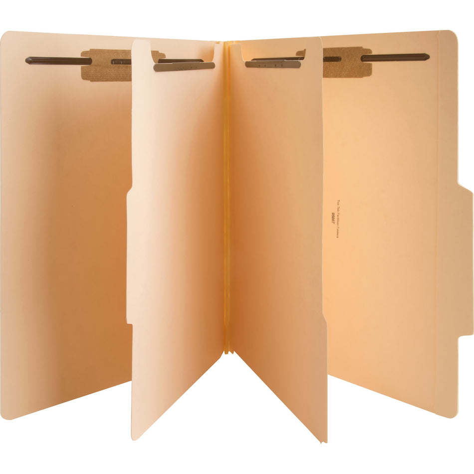 Business Source Letter Recycled Classification Folder - 8 1/2" x 11" - 2" Expansion - 2" Fastener Capacity - 2 Divider(s) - 18 pt. - 10% Recycled - 10 / Box