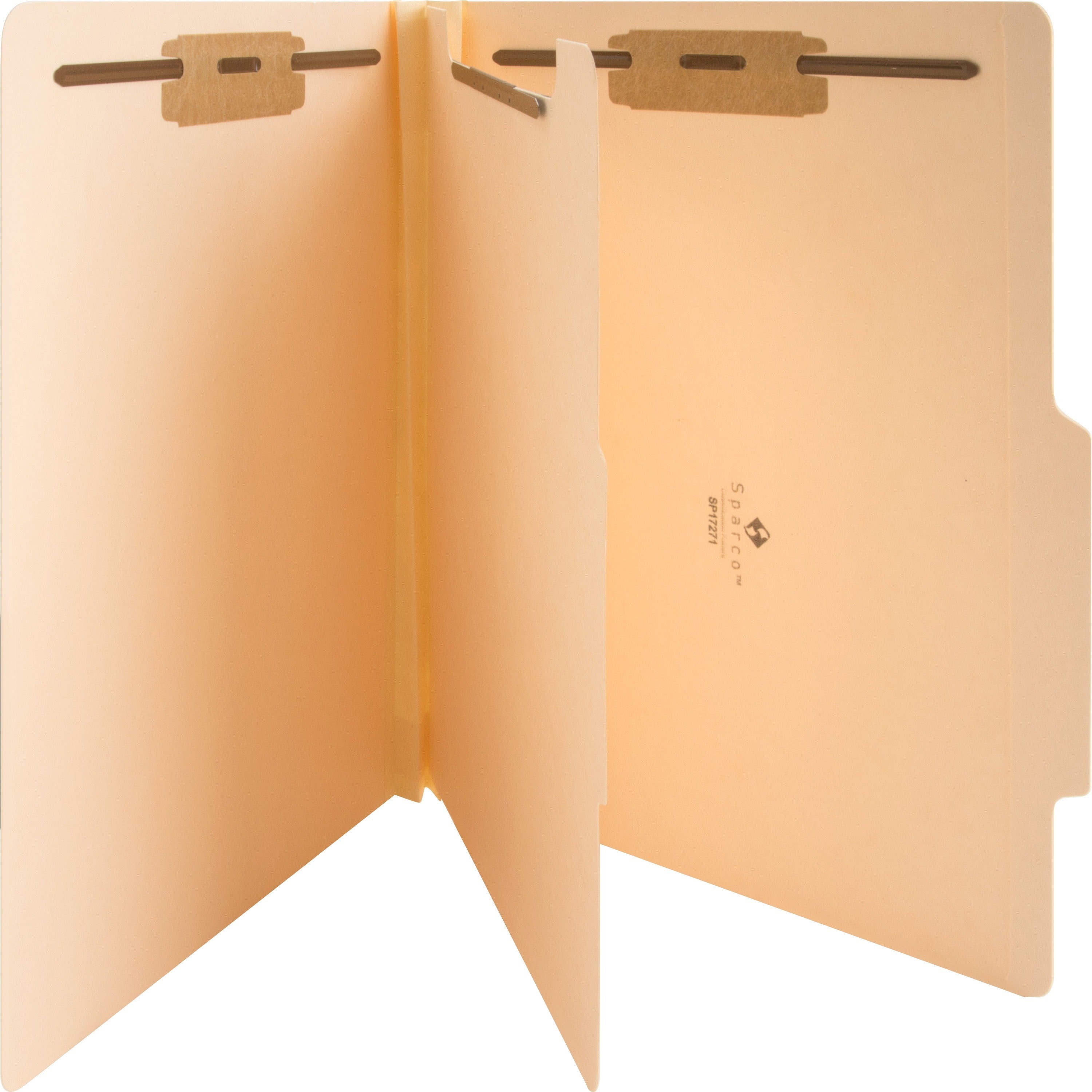 Business Source Letter Recycled Classification Folder - 8 1/2" x 11" - 2" Expansion - 2" Fastener Capacity - End Tab Location - 1 Divider(s) - 18 pt. - 10% Recycled - 10 / Box