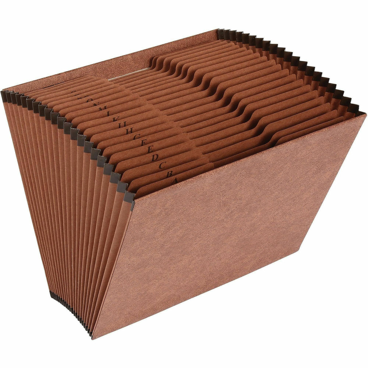 Business Source Letter Recycled Expanding File - 8 1/2" x 11" - 21 Pocket(s) - Brown - 30% Recycled - 1 Each