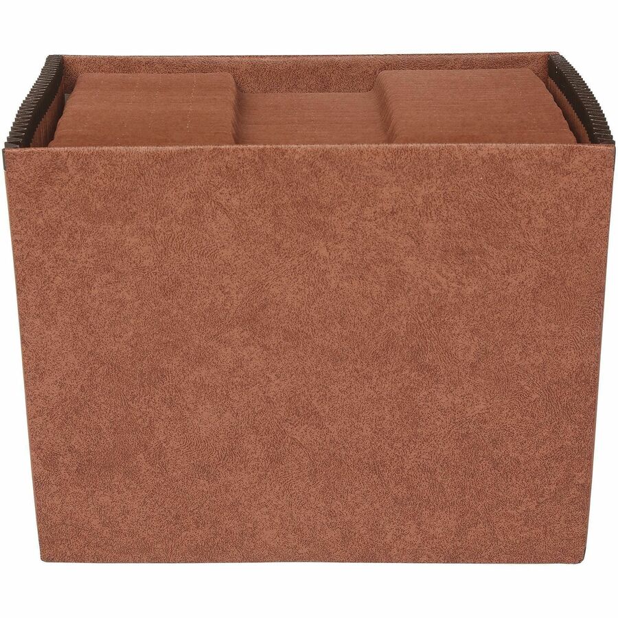 Business Source Letter Recycled Expanding File - 8 1/2" x 11" - 31 Pocket(s) - Brown - 30% Recycled - 1 Each