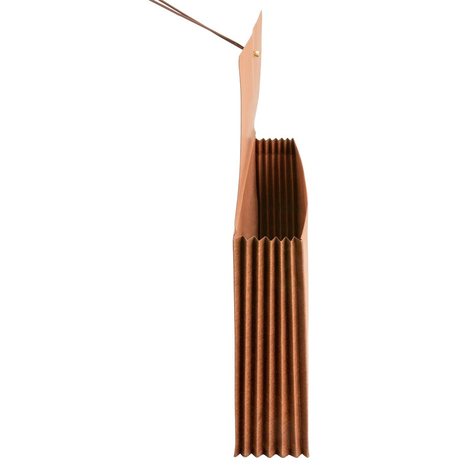 Business Source Letter Recycled File Wallet - 8 1/2" x 11" - 5 1/4" Expansion - Brown - 30% Recycled - 1 Each