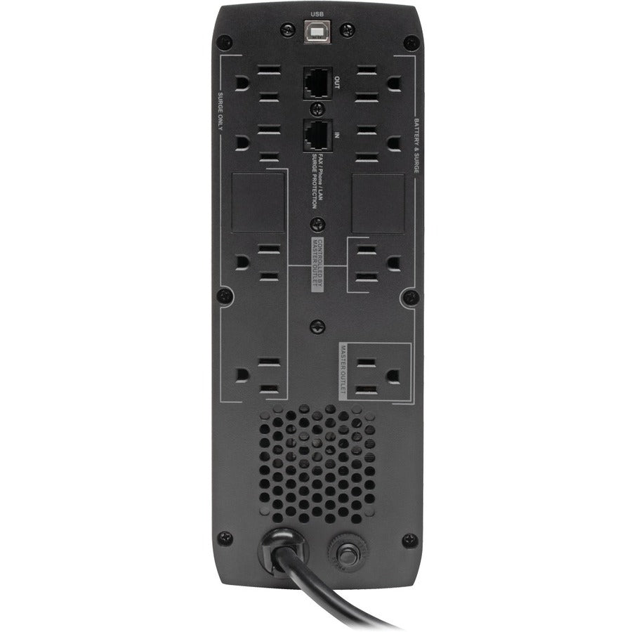 Tripp Lite series ECO1500LCD 1440VA Tower UPS - Rear