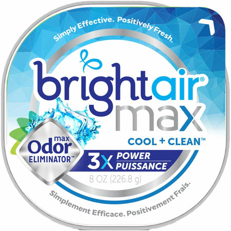 Bright Air Max Scented Gel Odor Eliminator - Gel - 8 oz - Cool Clean - Odor Neutralizer, Phthalate-free, Paraben-free, BHT Free, Bio-based, Formaldehyde-free, NPE-free - 1 Each