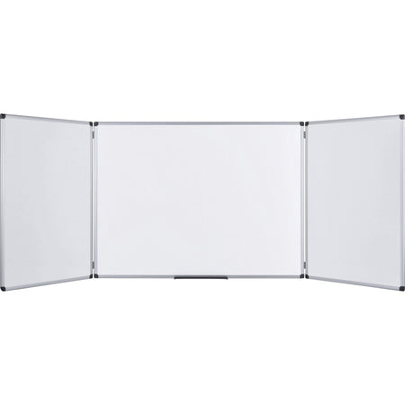 MasterVision Maya Trio Magnetic Whiteboard - 36" (3 ft) Width x 96" (8 ft) Height - White Surface - Rectangle - Magnetic - Assembly Required - 1 Each